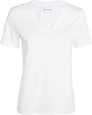 FALKE Pima Cotton V-Neck T-Shirt - White