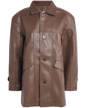 Source Unknown Faux Leather Carrie Jacket - Brown