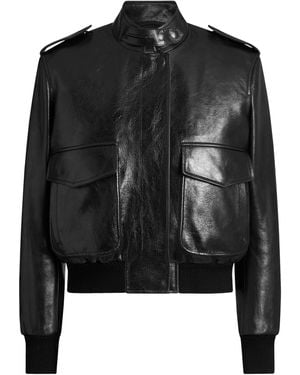 Tom Ford Leather Aviator Jacket - Black
