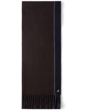 Prada Cashmere-Wool Logo Scarf - Black