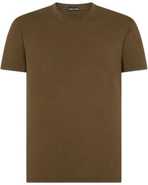 Tom Ford Lyocell-Cotton T-Shirt - Green