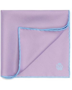 dunhill Mulberry Silk Pocket Square - Purple