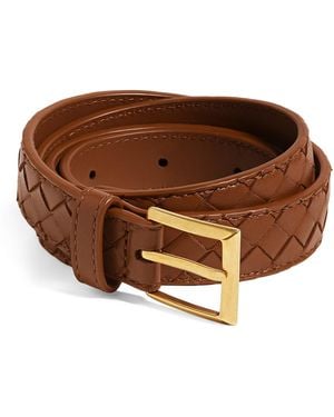 Bottega Veneta Piccolo Leather Solo Belt - Brown