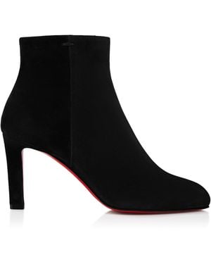 Christian Louboutin Fannylove Booty 85 Suede Boots - Black