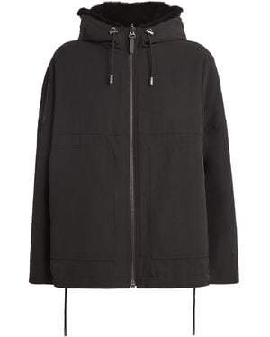Yves Salomon Mink Technical Parka Jacket - Black