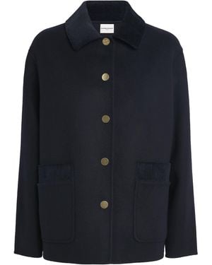 Claudie Pierlot Wool Tailored Coat - Blue