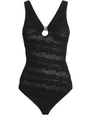 Sandro Textured Keyhole Bodysuit - Black