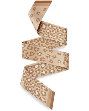 Cartier Silk Panthère Dots Bandeau Scarf - White