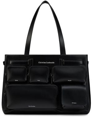 Christian Louboutin Tactical Leather Tote Bag - Black