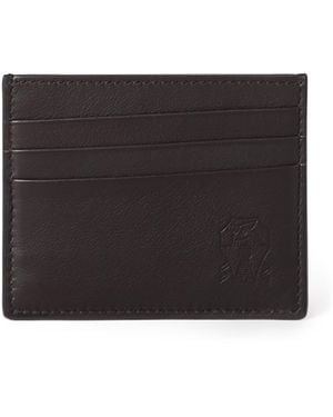 Brunello Cucinelli Leather Card Holder - Black