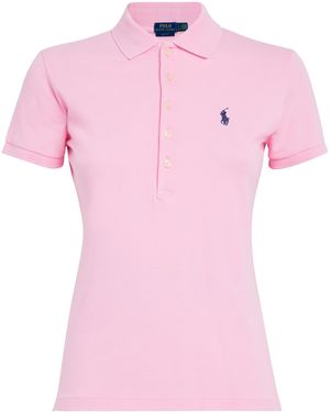 Polo Ralph Lauren Stretch-Cotton Julie Polo Shirt - Pink