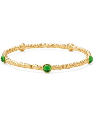 Halcyon Days Plated Cabochon Bangle - Natural