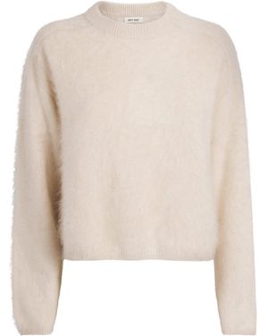 Soft Goat Brushed Cashmere Crew-Neck Jumper - Natural