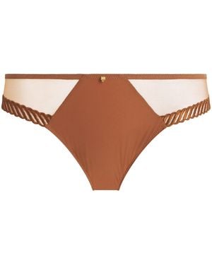 Aubade Sheer Emotion Brazilian Briefs - Natural