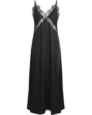 Anine Bing Silk-Blend Magnolia Maxi Dress - Black