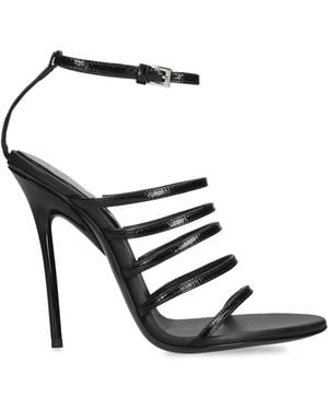 Alaïa Leather Strappy Heeled Sandals 110 - Black