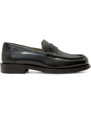 AllSaints Leather Bloom Loafers - Black