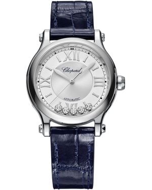 Chopard Stainless Steel And Diamond Happy Sport Automatic Watch - Blue