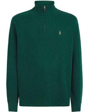 Polo Ralph Lauren Estate-Rib Quarter-Zip Jumper - Green