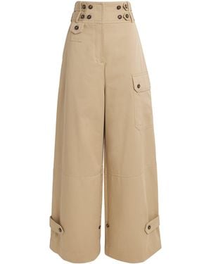 Zimmermann Cotton Rebellion Cargo Trousers - Natural