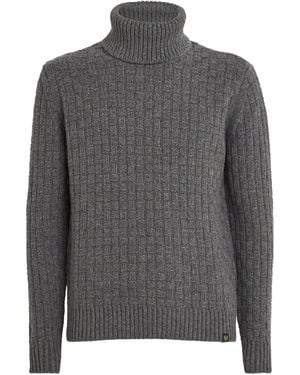 Belstaff Lambswool Rollneck Steerage Sweater - Grey