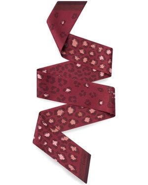 Cartier Silk Panthère Dots Bandeau Scarf - Red