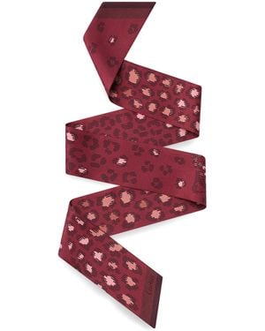 Cartier Silk Panthère Dots Bandeau Scarf - Red