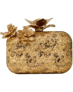 Jimmy Choo Cloud Metal Lace Clutch Bag - Metallic