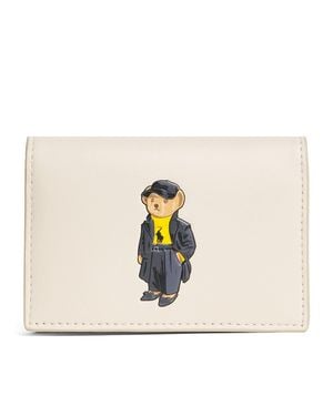 Polo Ralph Lauren Leather Polo Bear Wallet - Natural