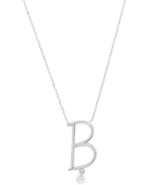 PERSÉE And Diamond Alphabet Necklace - White