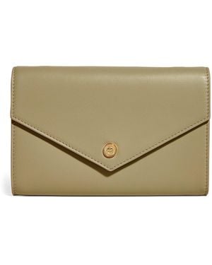 Harrods Leather Chain Wallet - Natural