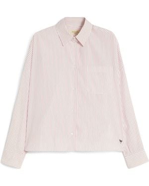 Weekend by Maxmara Cotton Striped Oversized Shirt - Pink