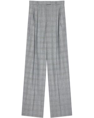 Givenchy Wool Wide-Leg Tailored Trousers - Grey