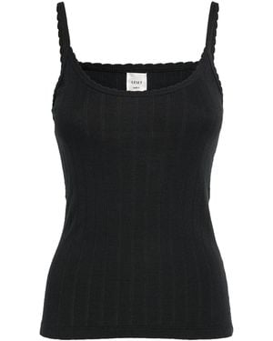 Leset Classic Pointelle Tank Top - Black