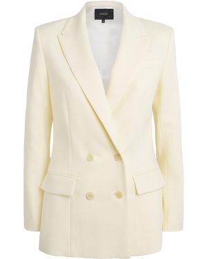 Maje Double-Breasted Blazer - White