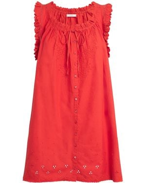 Doen Organic Cotton Nessie Mini Dress - Red