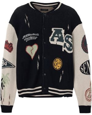 AllSaints Organic Cotton Chase Cardigan - Blue