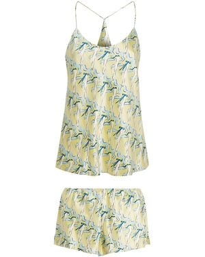 Olivia Von Halle Silk Can-Can Bella Pyjama Set - Green