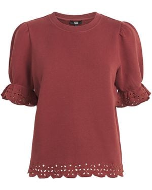 PAIGE Cotton Ciabatta Top - Red