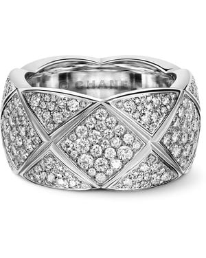 Chanel Medium And Diamond Coco Crush Ring - Grey