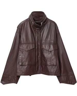AllSaints Clay Leather Jacket - Brown