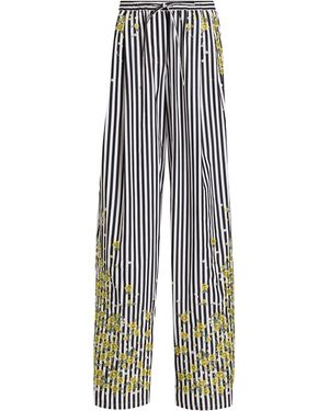 Dolce & Gabbana Embroidered Stripe Trousers - White