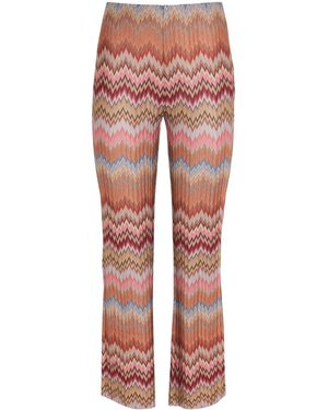 Missoni Snake Chevron Bootcut Pants - Red