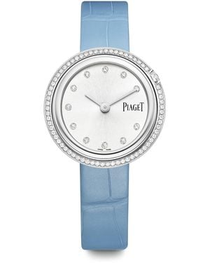 Piaget Steel, Diamond And Alligator Strap Possession Watch - Blue