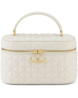 BVLGARI Leather Divas Dream Vanity Case Bag - White