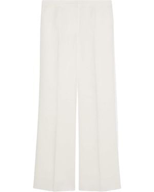 Marina Rinaldi Linen Straight Trousers - White