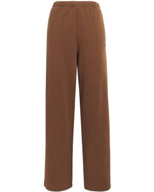 Skims Cotton-Blend Fleece Straight Joggers - Brown
