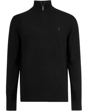 AllSaints Kilburn Quarter-Zip Jumper - Black