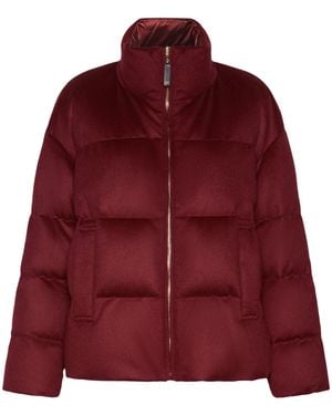 Max Mara Cashmere Reversible Puffer Jacket - Red