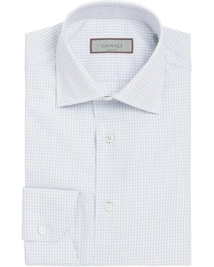 Canali Cotton Check Shirt - Black
